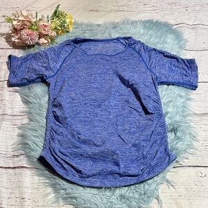 Be Maternity by Ingrid & Isabel Heather Blue Maternity Short Sleeve Top sz L/XL